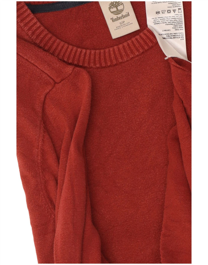 TIMBERLAND Pull col bateau homme petit rouge coton