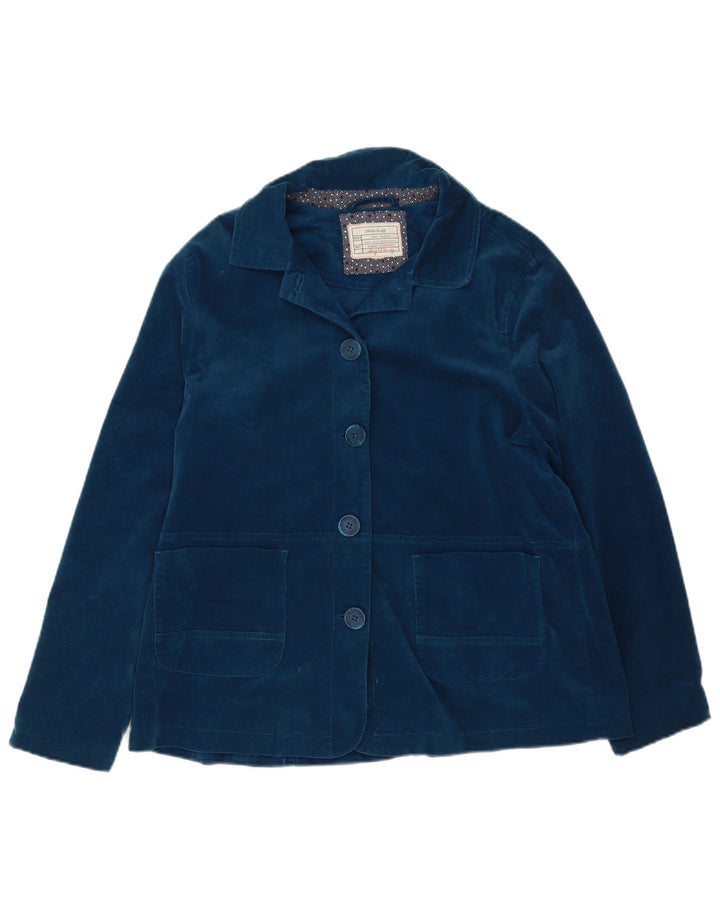 White Stuff Veste blazer en velours à 4 boutons pour femme UK 16 Large Bleu marine