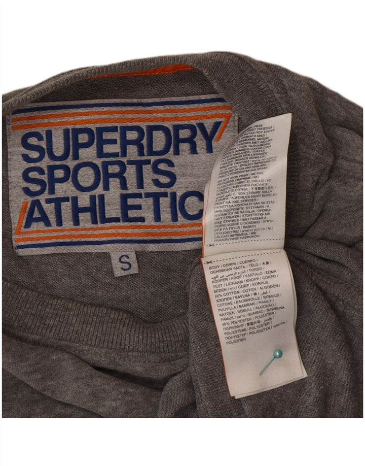 Superdry Haut Graphique à Manches Longues pour Homme en Coton Colorblock Gris Petit
