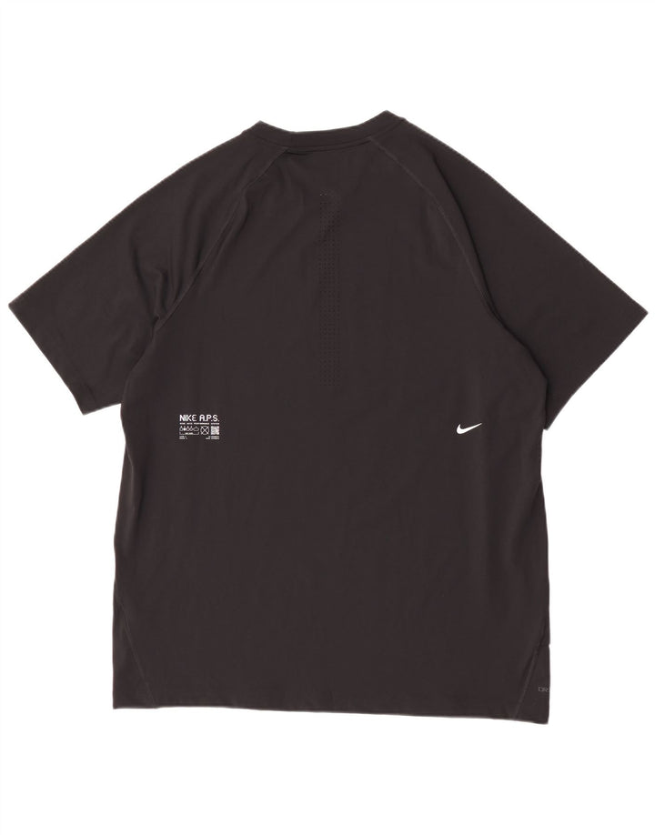 Nike Hommes Dri Fit T-Shirt Haut Large Noir Polyester