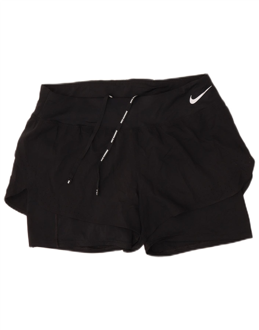 Nike Short de sport Dri Fit pour femme UK 14 Large Noir Polyester