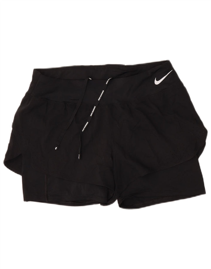 Nike Short de sport Dri Fit pour femme UK 14 Large Noir Polyester
