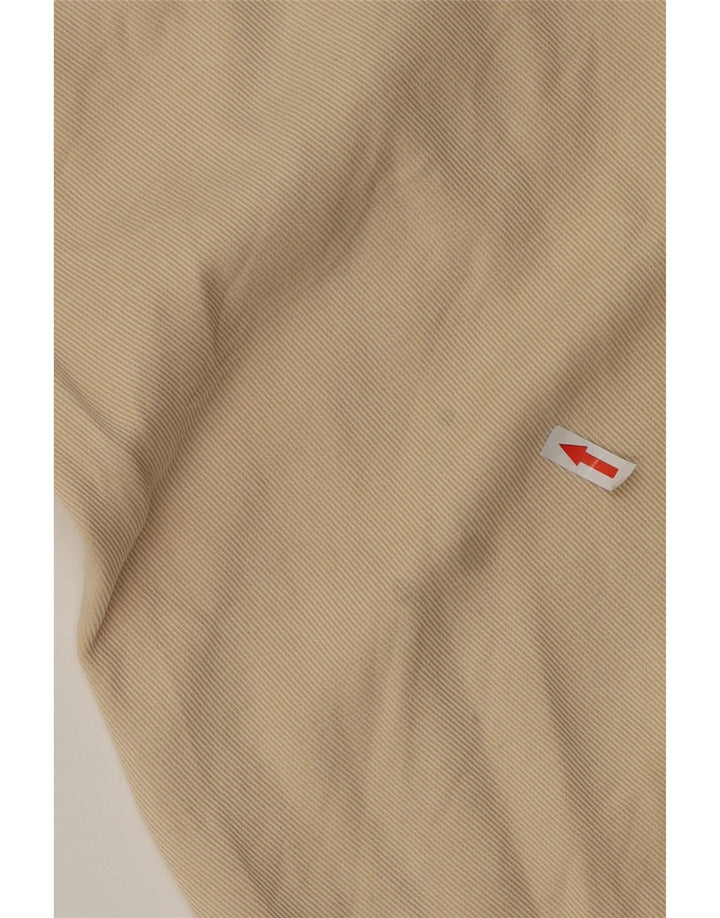 Massimo Dutti Pantalon court pour femme EU 38 Small W28 L24 Beige Lyocell