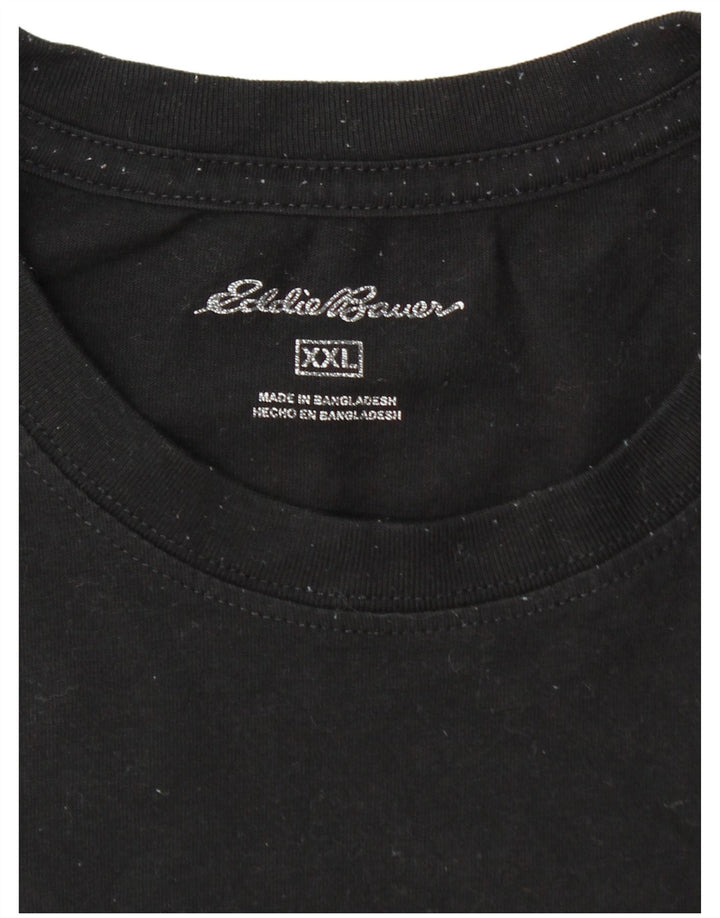 EDDIE BAUER T-Shirt Homme Top 2XL Coton Noir