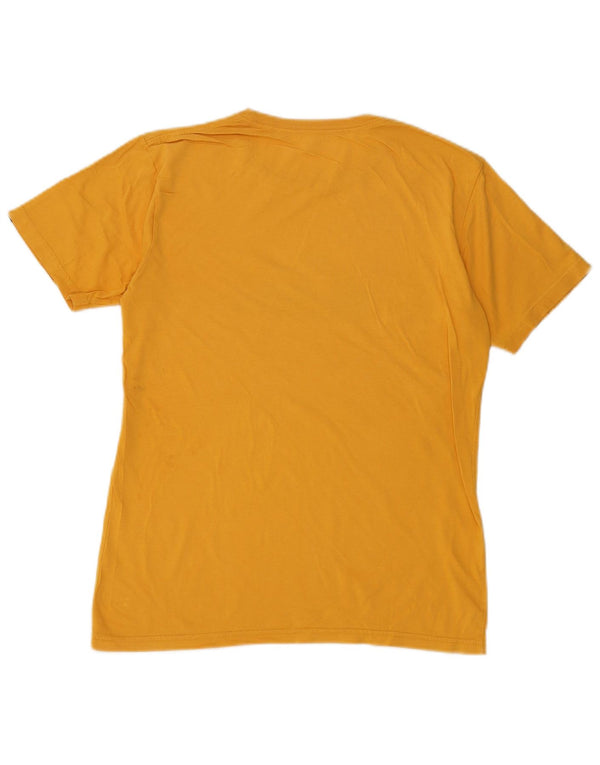 Quiksilver Mens Regular Fit Graphic T-Shirt Top XS Jaune Coton