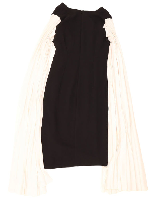 Karen Millen Robe fourreau pour femme UK 14 Large Noir Colorblock Viscose