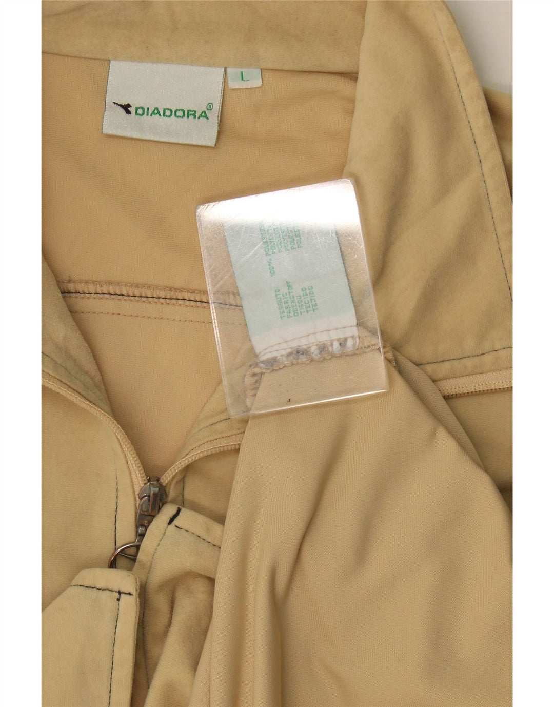 Diadora Veste de survêtement pour homme Large Beige Polyester