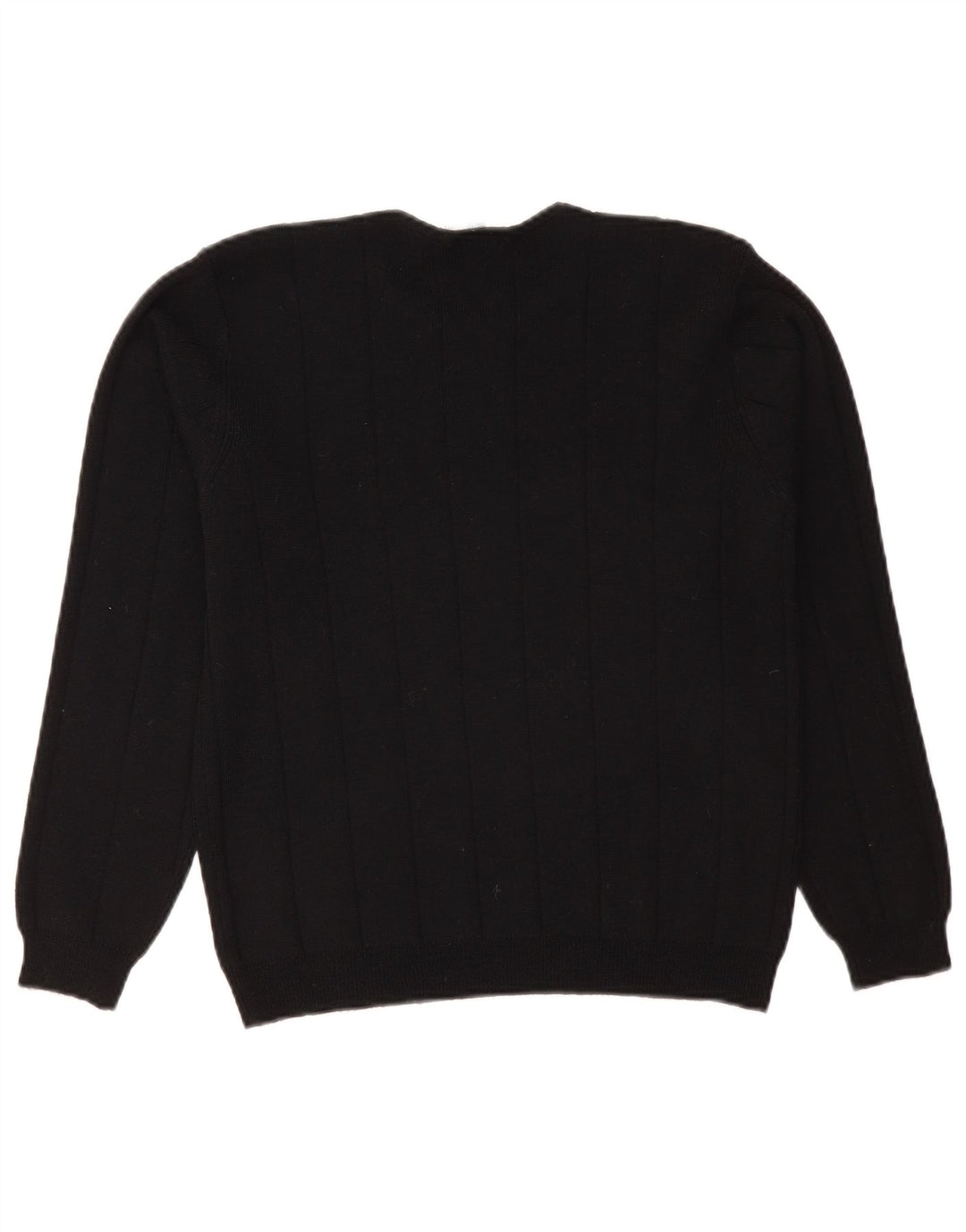 Talbots Pull à col rond pour femme UK 14 Laine mérinos noire moyenne