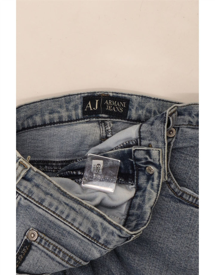 ARMANI Femme Jean Droit W29 L28 Bleu Coton
