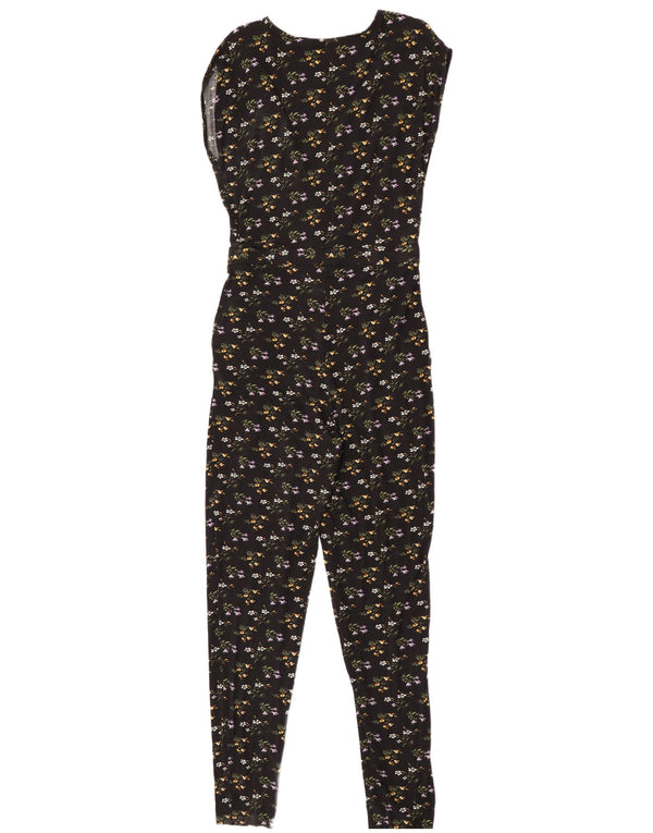 Oasis Combinaison sans manches pour femme UK 42 Medium Noir Floral Viscose