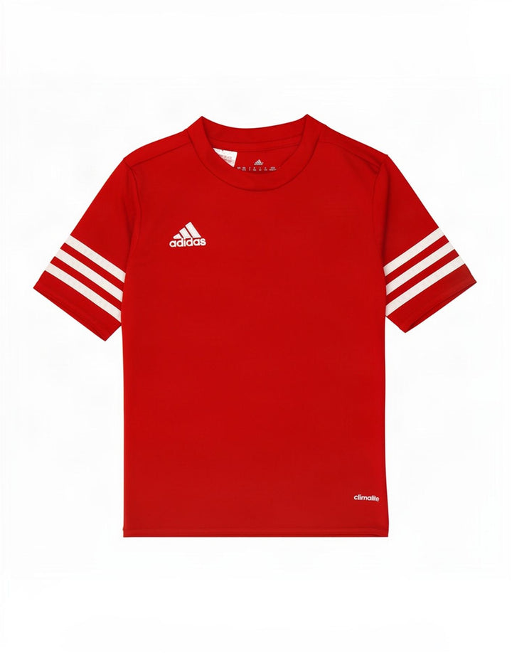 Adidas Garçons Climalite T-Shirt Top 7-8 ans Petit Rouge Polyester