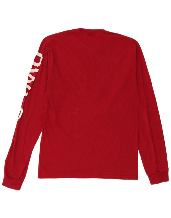 Champion Hommes Temple University Graphic Top Manches Longues Petit Coton Rouge