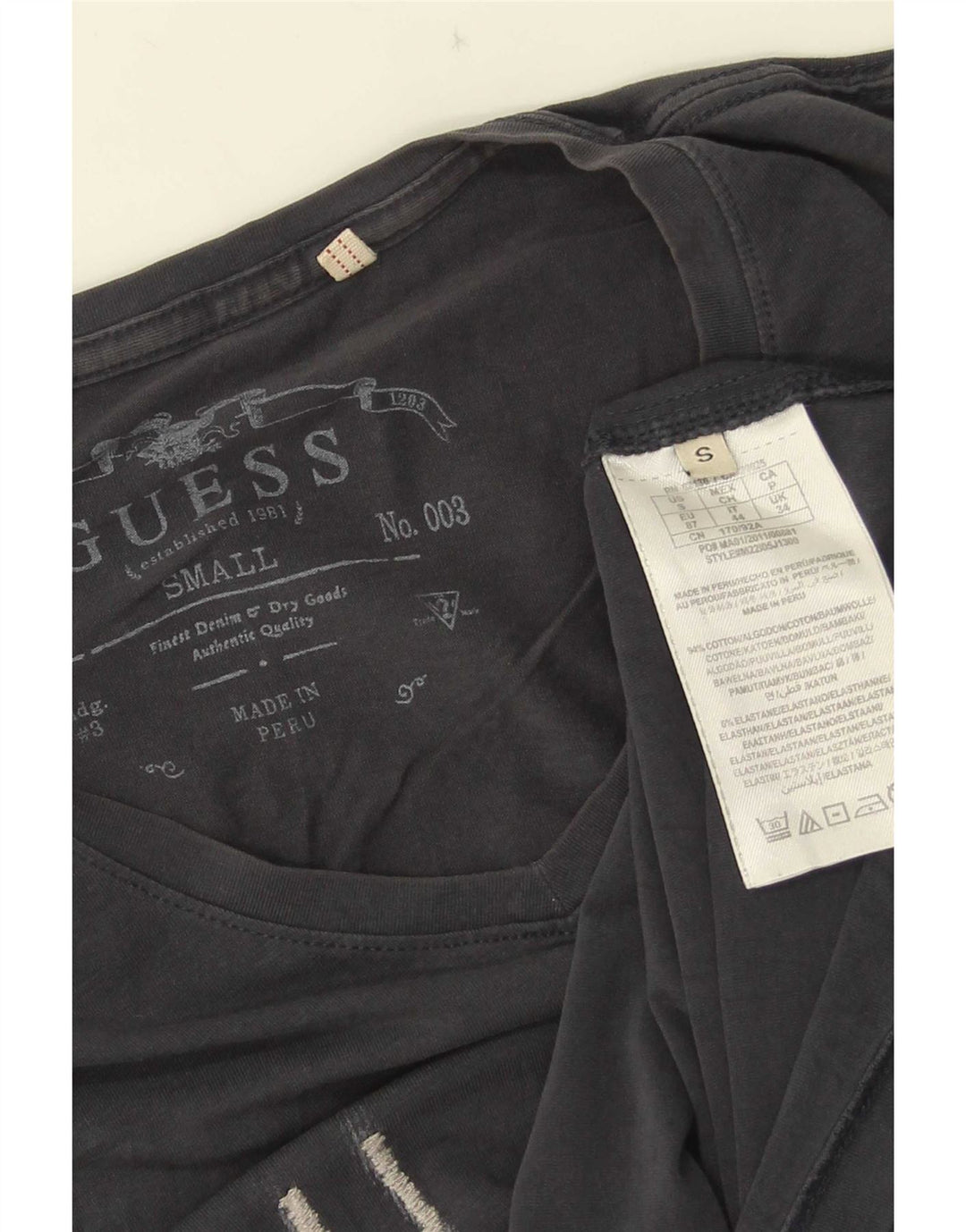 Guess T-Shirt Graphique Homme Petit Gris Coton