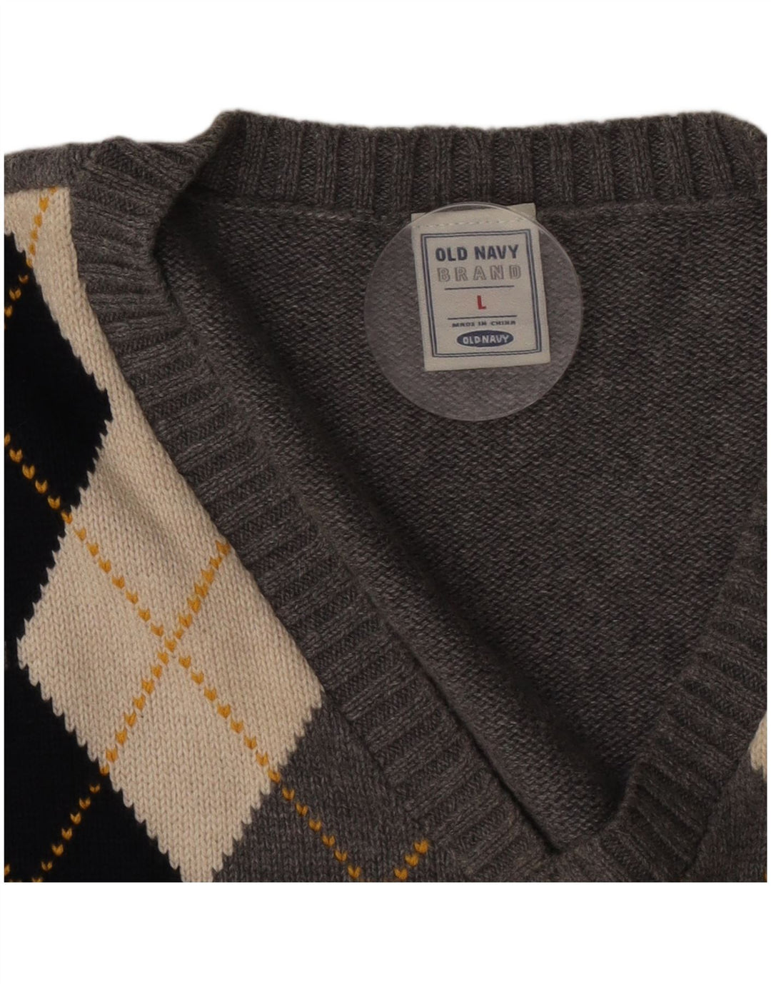 Old Navy Débardeur Homme Grand Gris Argyle/Diamant Coton