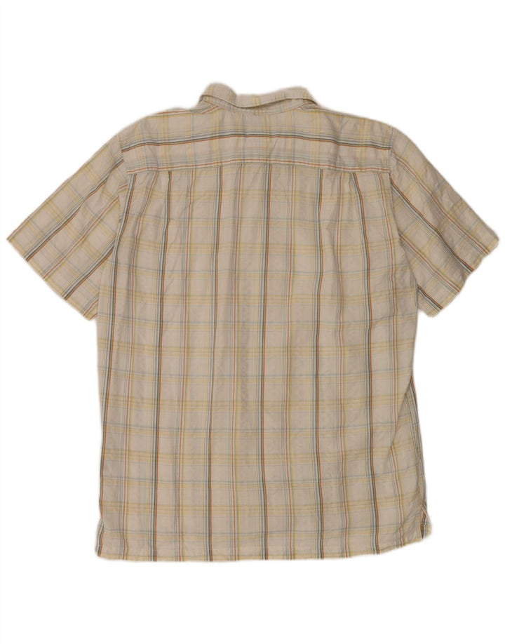 Columbia Chemise à manches courtes pour homme en coton à carreaux blancs