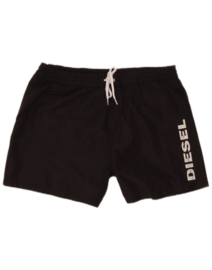 DIESEL Short de Bain Graphique Homme EU 50 Grand Noir Polyester