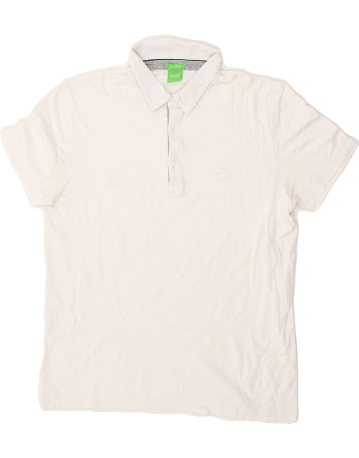 HUGO BOSS Polo Regular Fit Homme Blanc