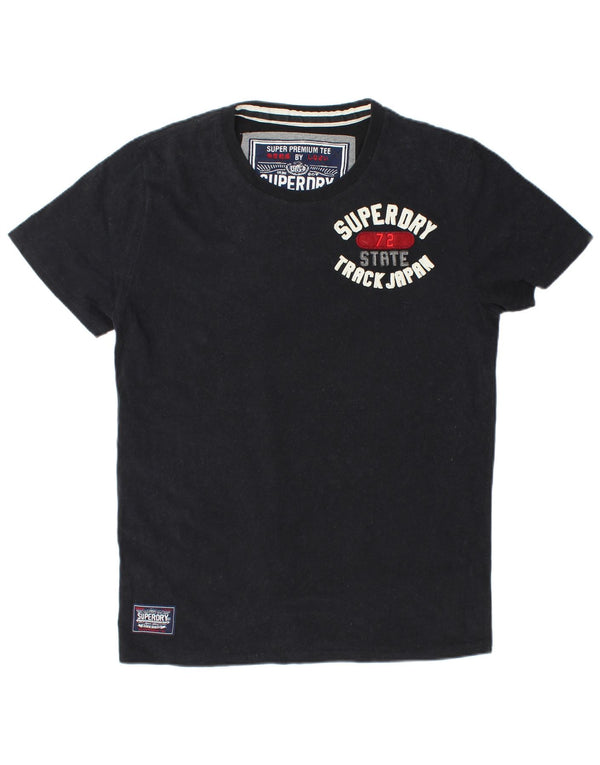 Superdry T-Shirt Graphique Top XL Noir Coton Homme