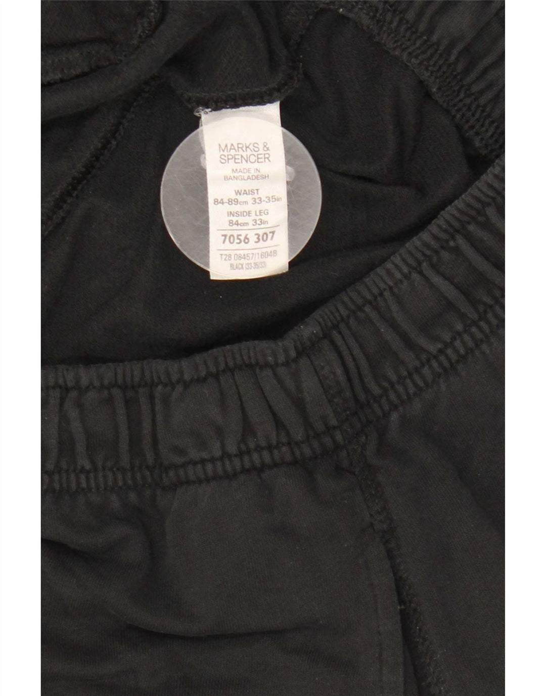 Marks & Spencer Pantalon de survêtement pour homme Large Noir Coton