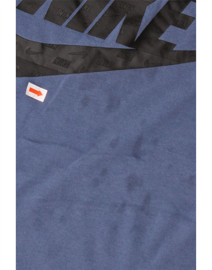 NIKE T-shirt graphique pour hommes en coton color block grand bleu