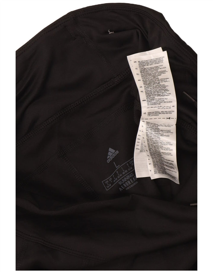 ADIDAS Leggings Aeroready pour femmes UK 16/18 Large Noir Polyester