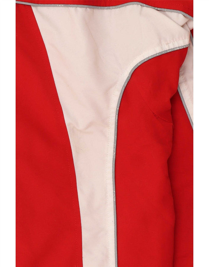 Asics Veste de survêtement pour homme Large Rouge Colorblock Polyester