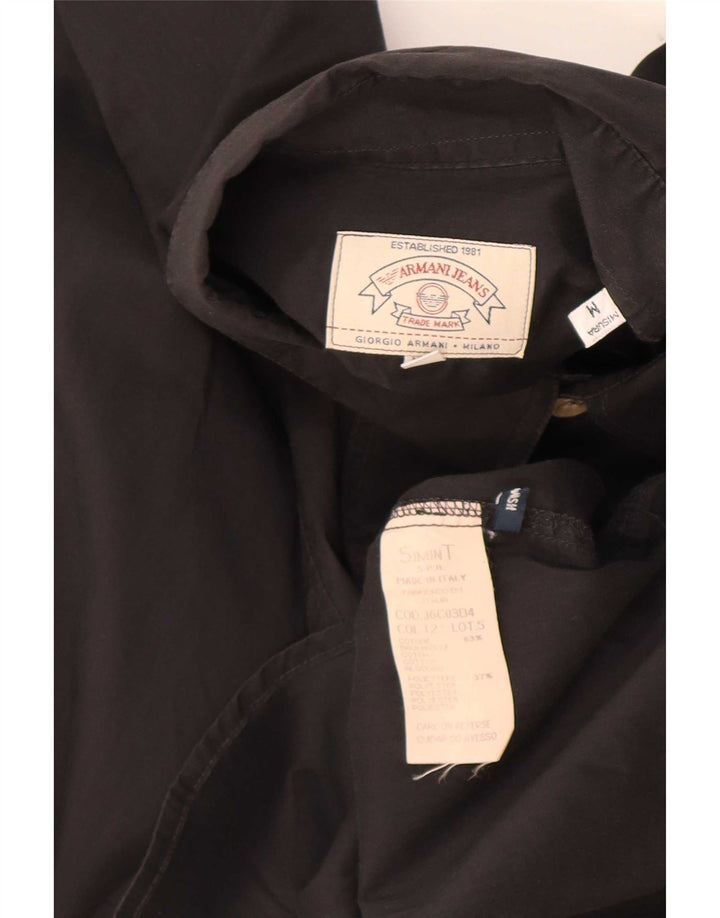 Armani Jeans Chemise Homme Coton Noir Moyen