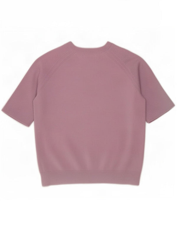 Marks & Spencer Pull court à col bateau pour femme UK 12 Violet moyen