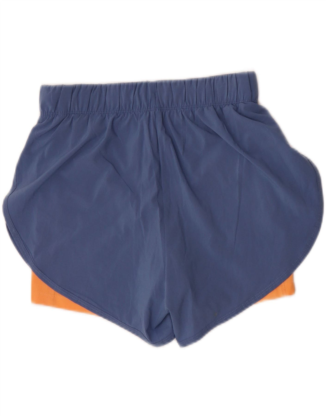 Nike Short de sport Dri Fit pour femme UK 12 Bleu moyen Polyester color block