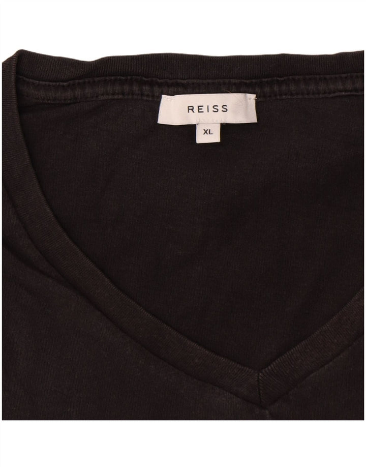 Reiss T-Shirt Homme Top XL Gris Coton
