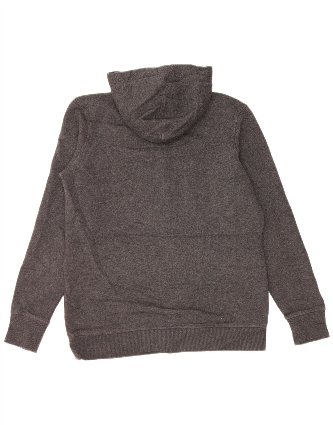EDDIE BAUER Pull à capuche à col boutonné pour femme UK 14 Gris moyen Coton