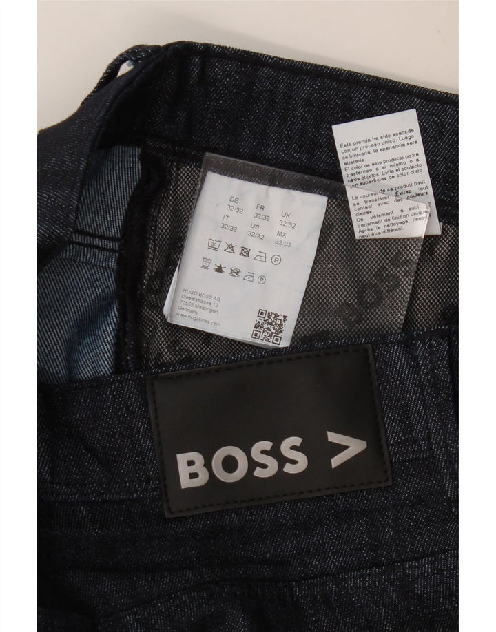 HUGO BOSS Jean droit droit W32 L32 bleu marine coton