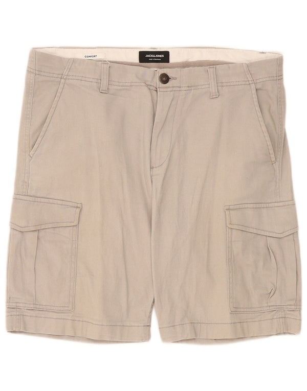 Jack & Jones Short Cargo Homme W36 Large Gris Coton
