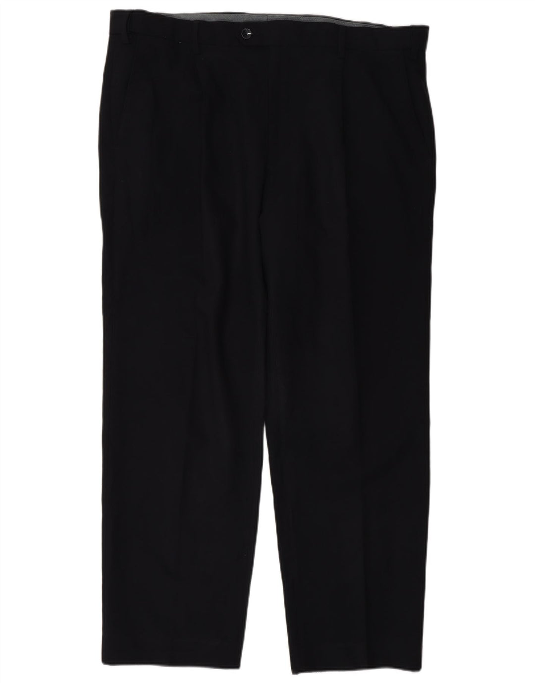 Marks & Spencer Pantalon de Costume Regular Homme W38 L29 Bleu Marine Polyester