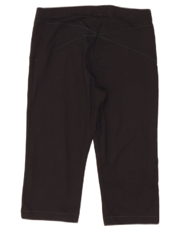 Adidas Femmes Capri Leggings UK 12 Moyen Noir Polyamide