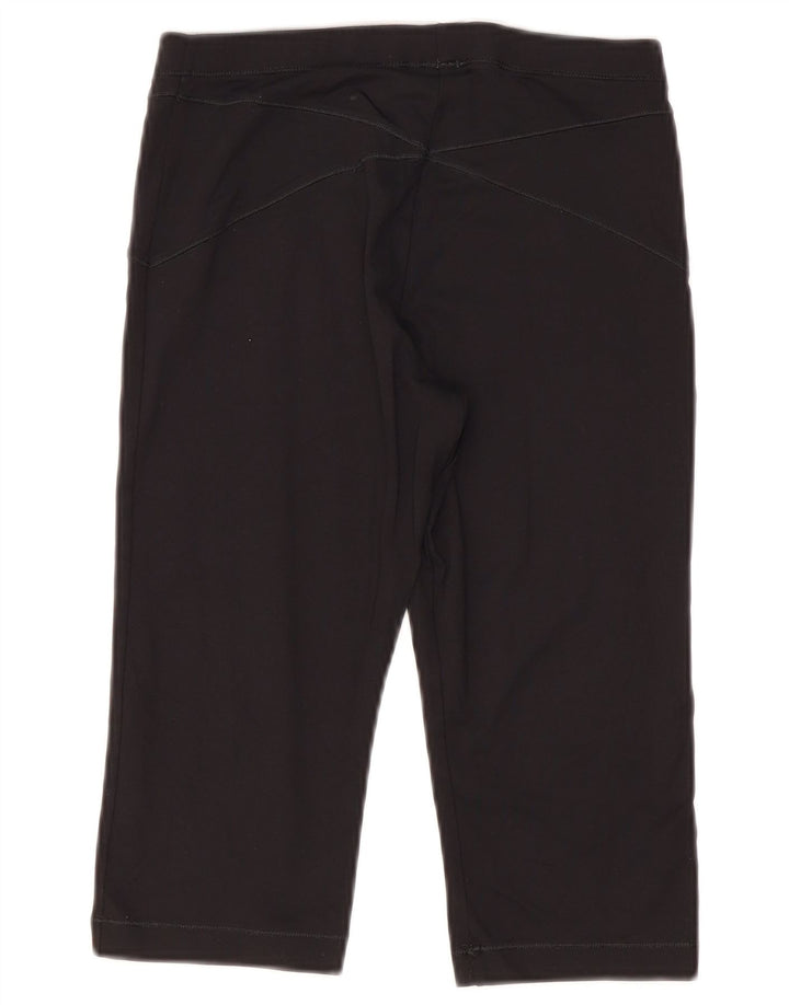 Adidas Femmes Capri Leggings UK 12 Moyen Noir Polyamide