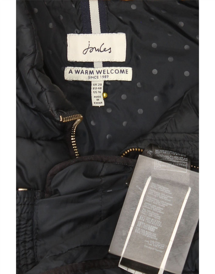 Joules Gilet rembourré pour femme UK 20 2XL Bleu marine Polyester