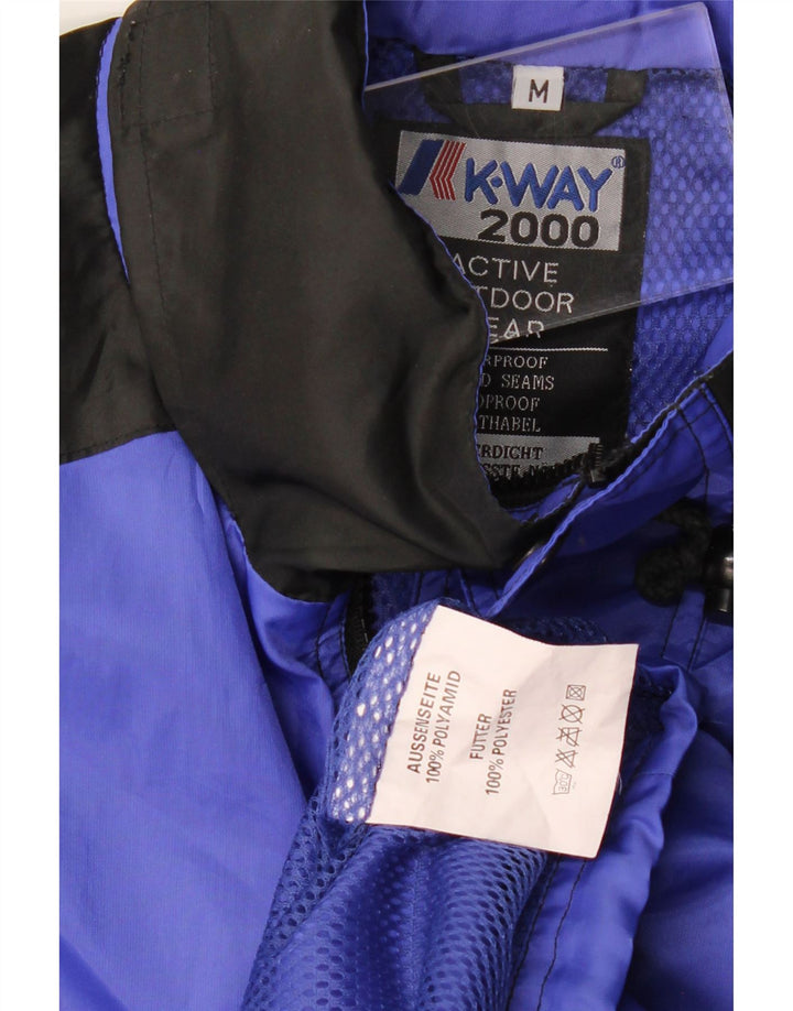 K-Way Veste de pluie coupe ample pour homme UK 38 Bleu moyen Colourblock Polyamide