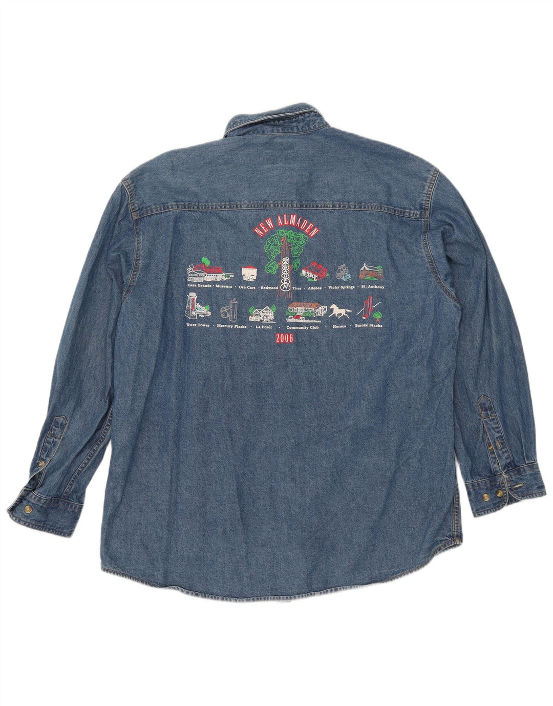 Lee Chemise en Jean Graphique Homme Bleu Coton Large