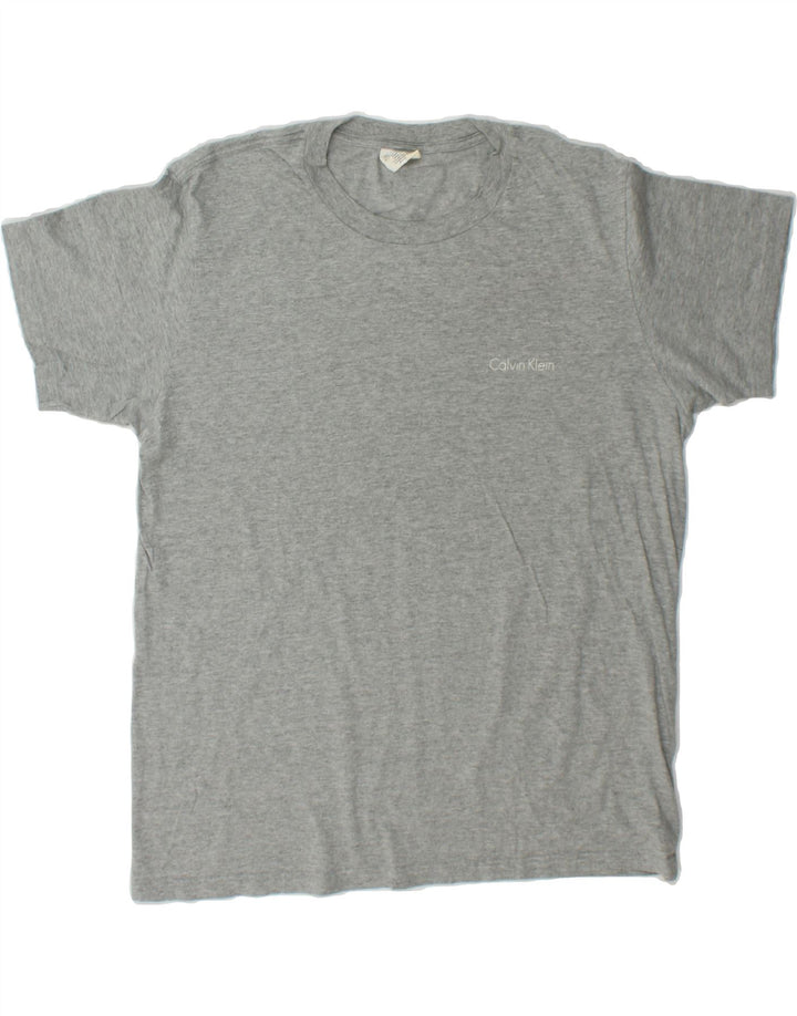CALVIN KLEIN Mens T-Shirt Top Medium Grey Cotton Vintage Calvin Klein and Second-Hand Calvin Klein from Messina Hembry 