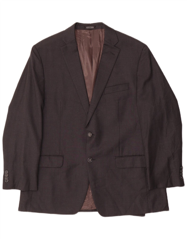Calvin Klein Veste blazer à 2 boutons pour homme UK 40 Large Gris Laine