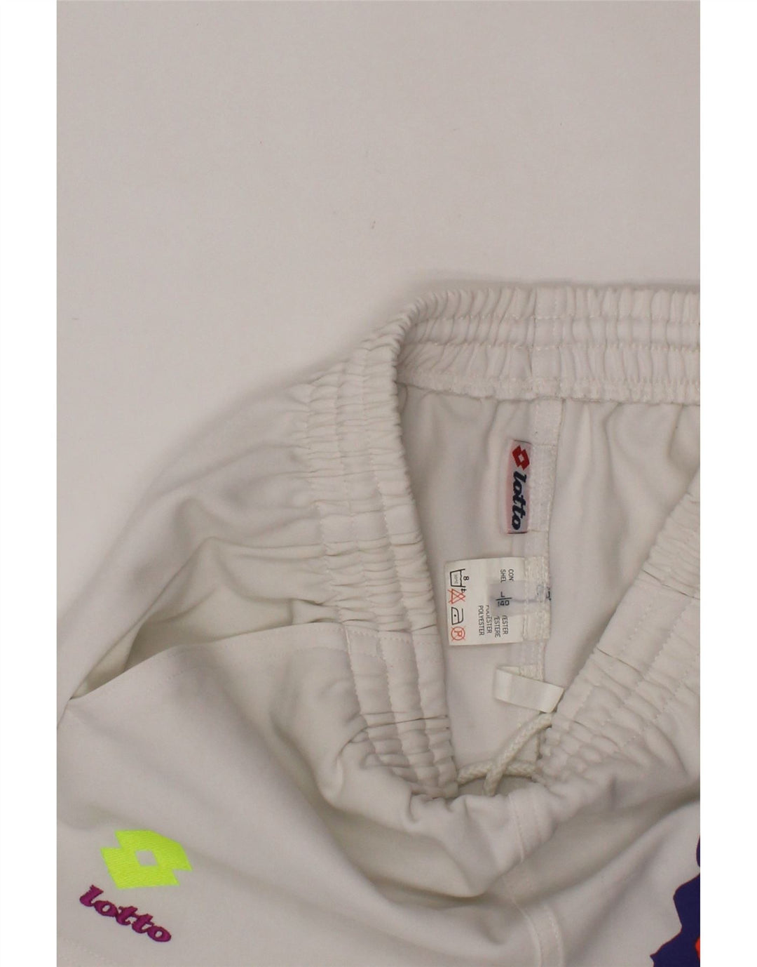 LOTTO Short de Sport Graphique Fille 9-10 Ans Grand Blanc Polyester