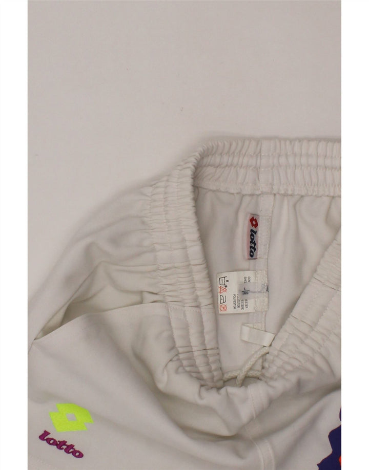 LOTTO Short de Sport Graphique Fille 9-10 Ans Grand Blanc Polyester