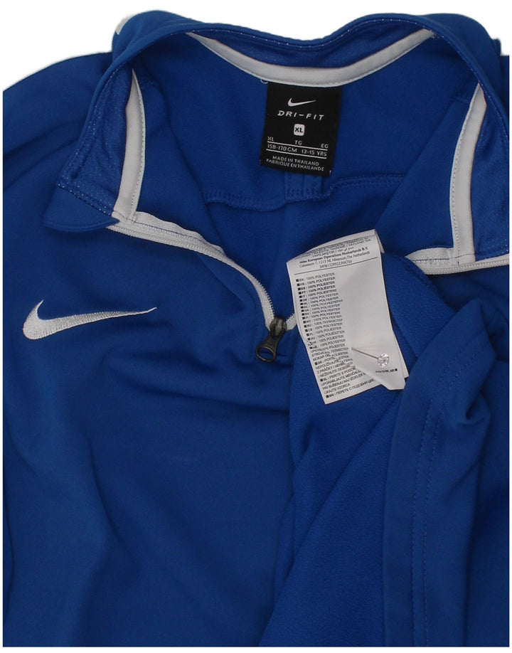 Haut de survêtement Nike Dri Fit pour garçon 13-14 ans XL Bleu Colorblock