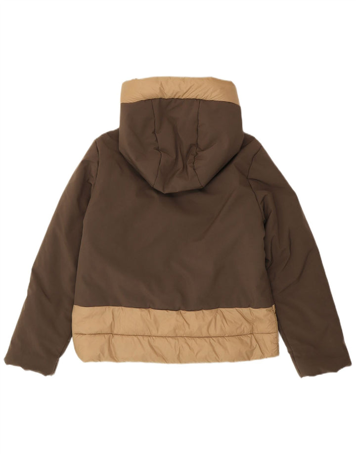 Invicta Veste matelassée à capuche pour femme UK 14 Marron moyen Colourblock