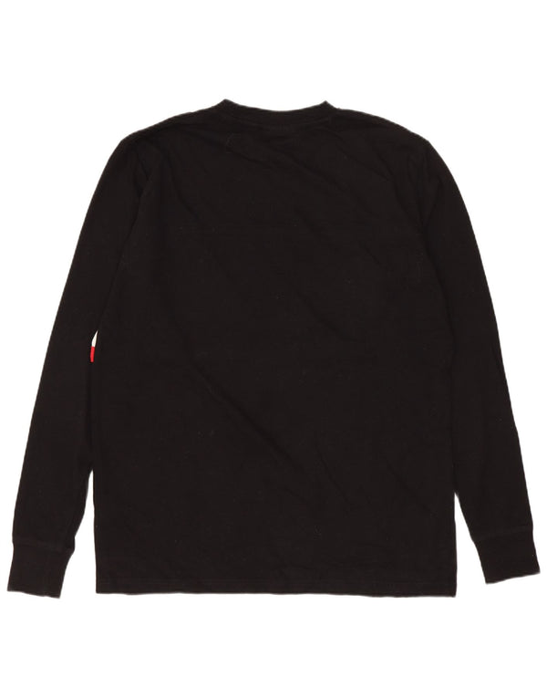 Fila Haut graphique surdimensionné à manches longues pour femme UK 2 2XS Noir Colourblock