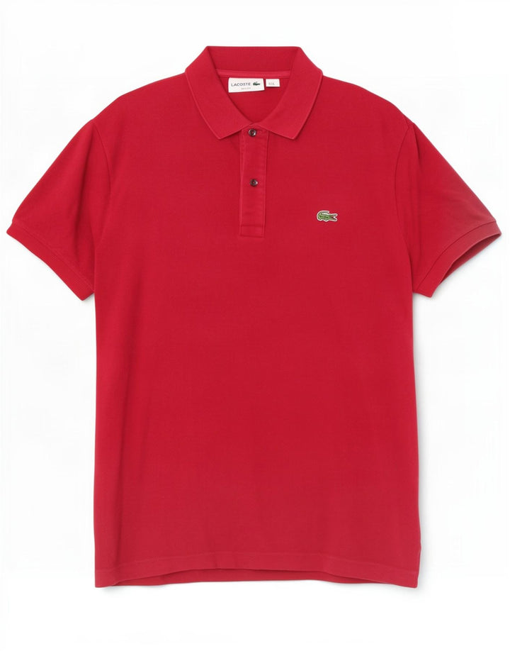Lacoste Polo Slim Fit pour homme Taille 4 Coton rouge moyen
