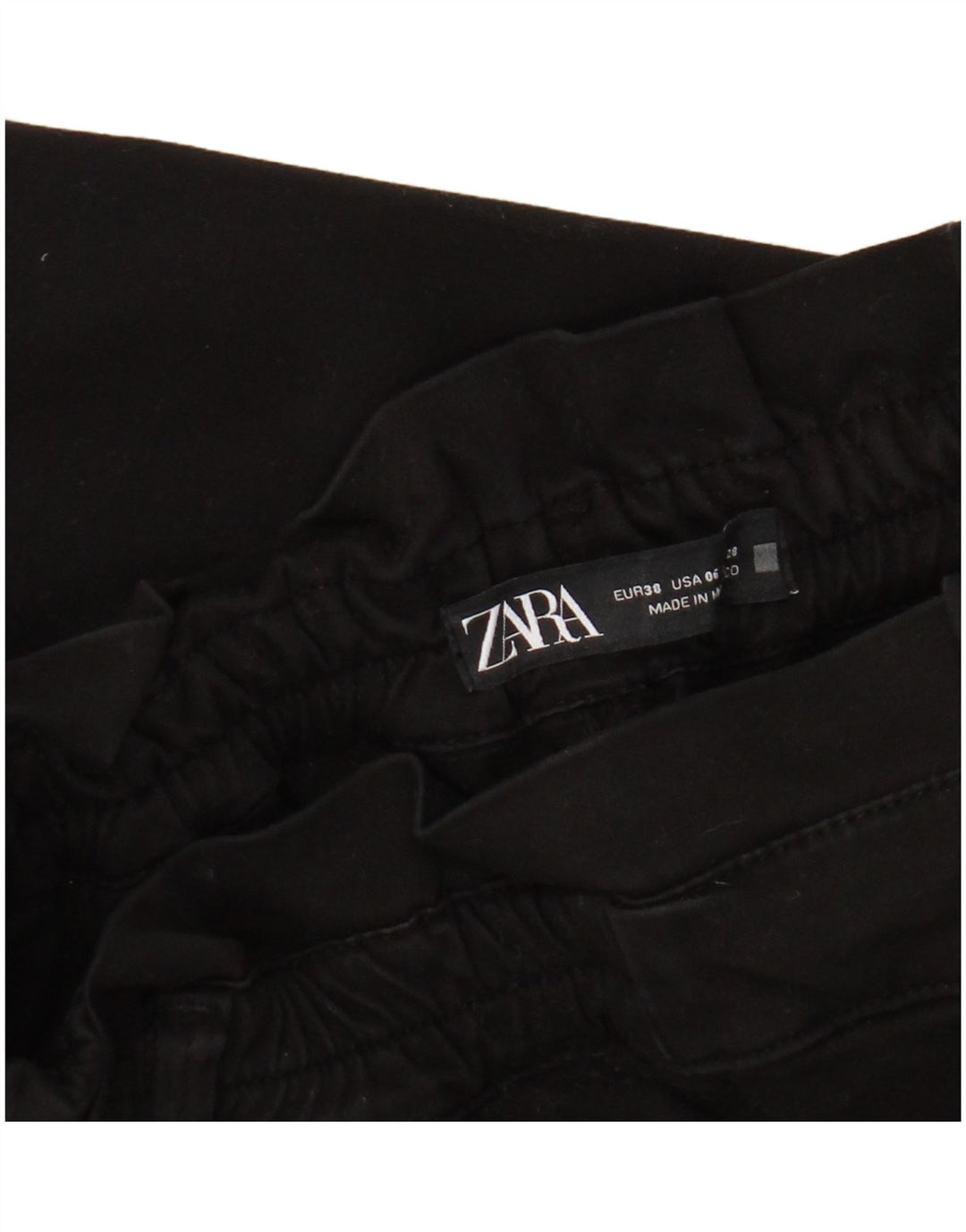 Zara Pantalon court pour femme EU 38 Small W28 L24 Noir