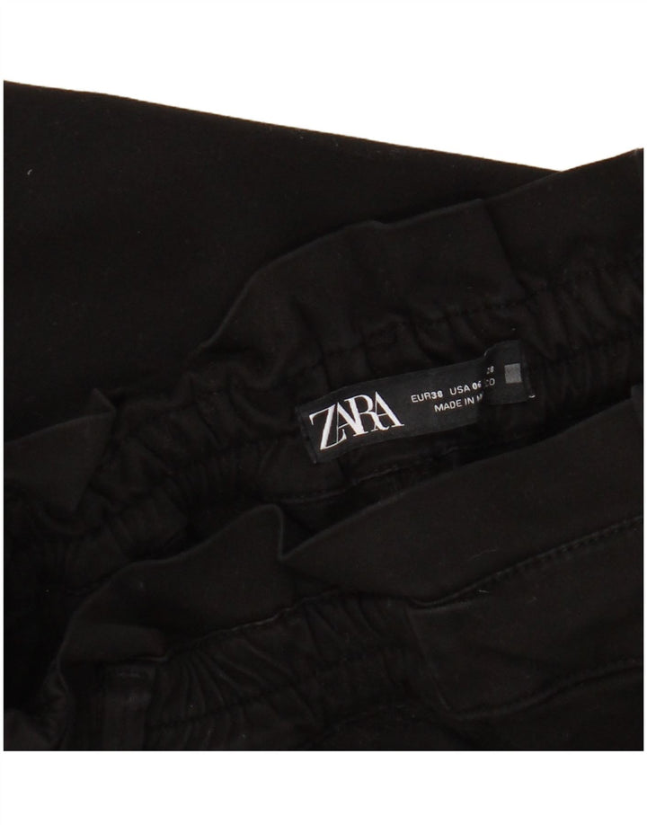 Zara Pantalon court pour femme EU 38 Small W28 L24 Noir