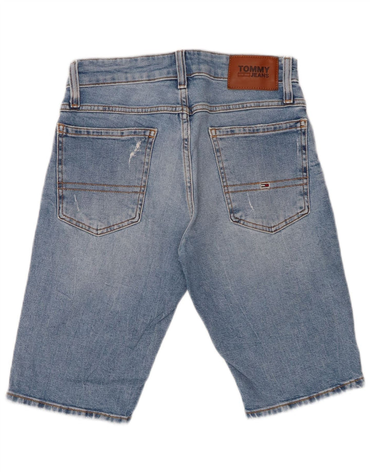 TOMMY HILFIGER Short en jean vieilli pour homme W29 Petit Bleu